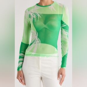 AFRM Los Angeles Palm Dot Top/Green Combo